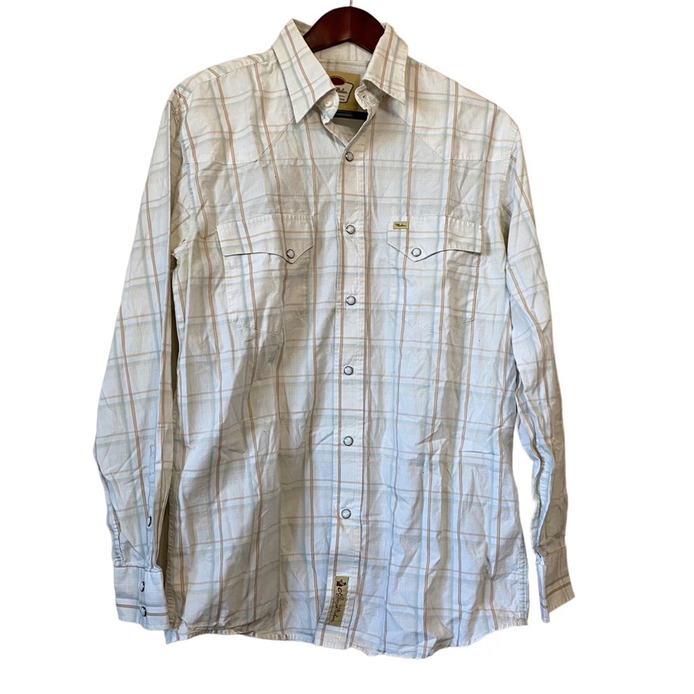 Larry Mahan Pearl Snap Button Up Size Medium